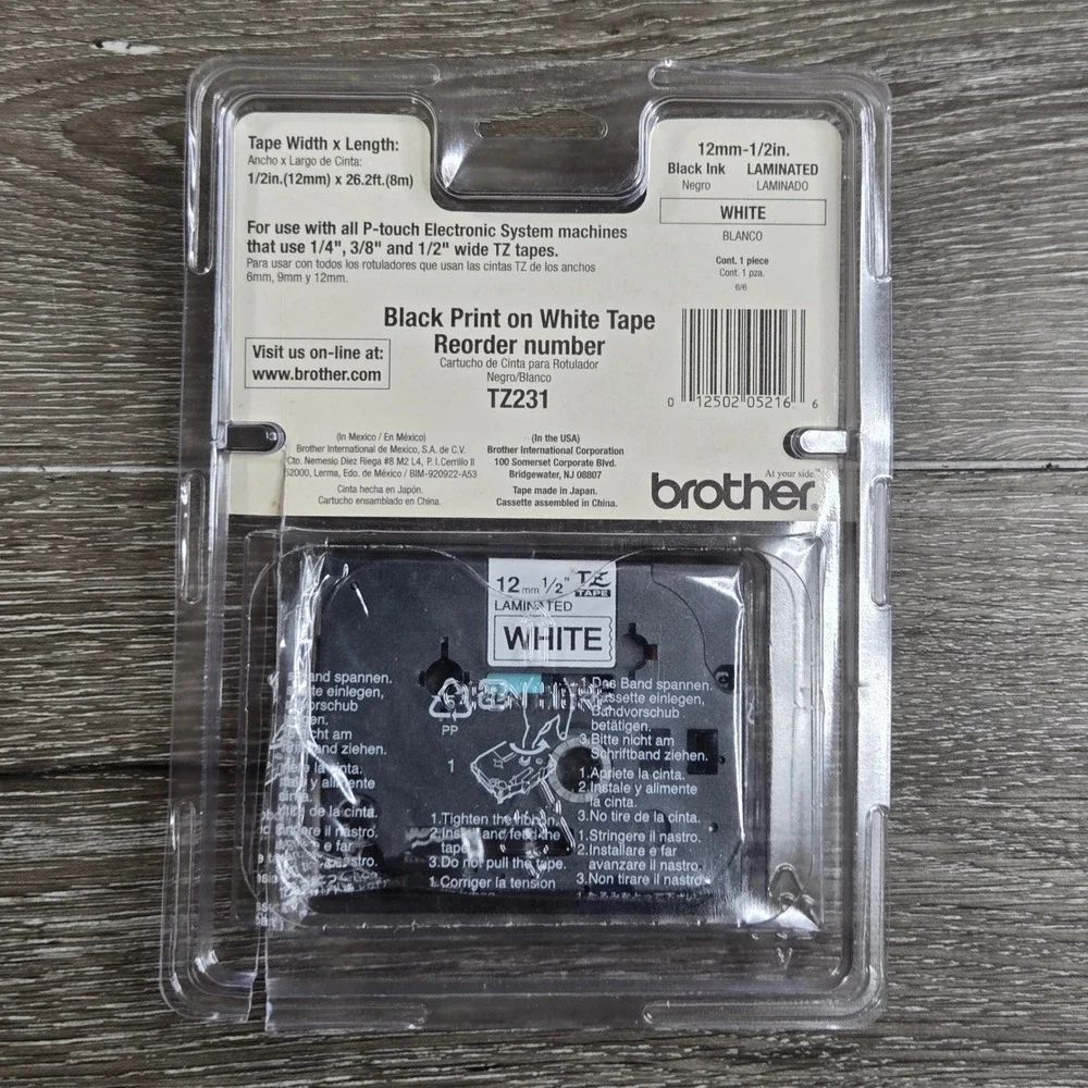 Brother TZ-231 P-Touch Label Tape 1/2